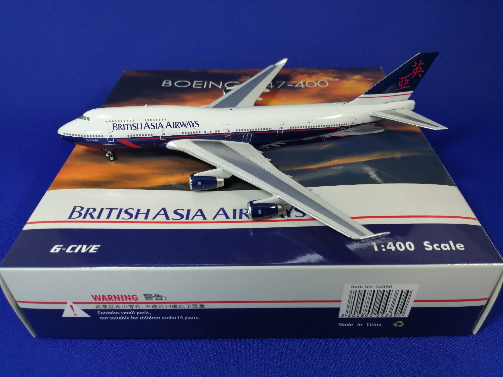 04360 Phoenix British Asia Airways / 英国航空 ブリティッシュ・エアウェイズ B747-400 G-CIVE 1:400 完売しました。