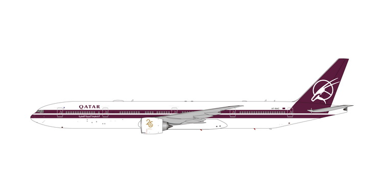 11739 Phoenix Qatar / カタール航空 Retro Livery B777-300ER A7-BAC 1:400 完売しました。 Phoenix 1:400 Qatar Airways / カタール航空 777-300 亜鉛ダイキャスト製