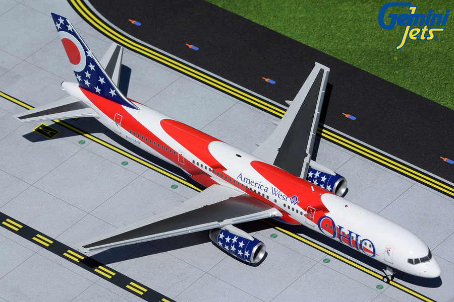 G2AWE966 GEMINI 200 America West Airlines / アメリカウエスト航空 B757-200 N905AW Ohio State Flag 1:200 完売しました。