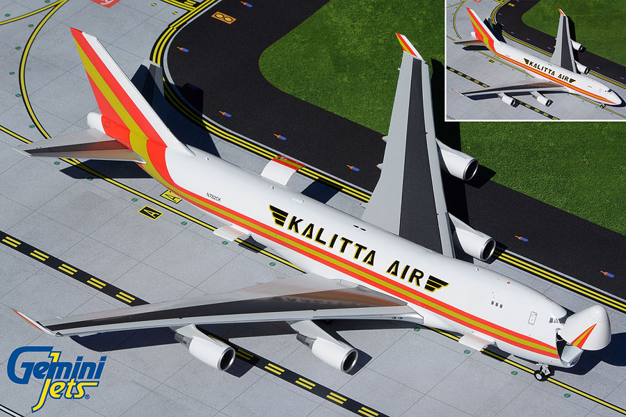 G2CKS928 GEMINI 200 Kalitta Air / アメリカインターナショナル B747-400ERF N782CK 1:200 差替開閉式