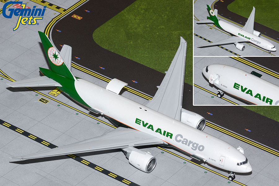 G2EVA950 GEMINI 200 EVA Air Cargo / エバー航空 エヴァエアカーゴ B777-200LRF B-16781 カーゴドア差替開閉式 1:200 お取り寄せ