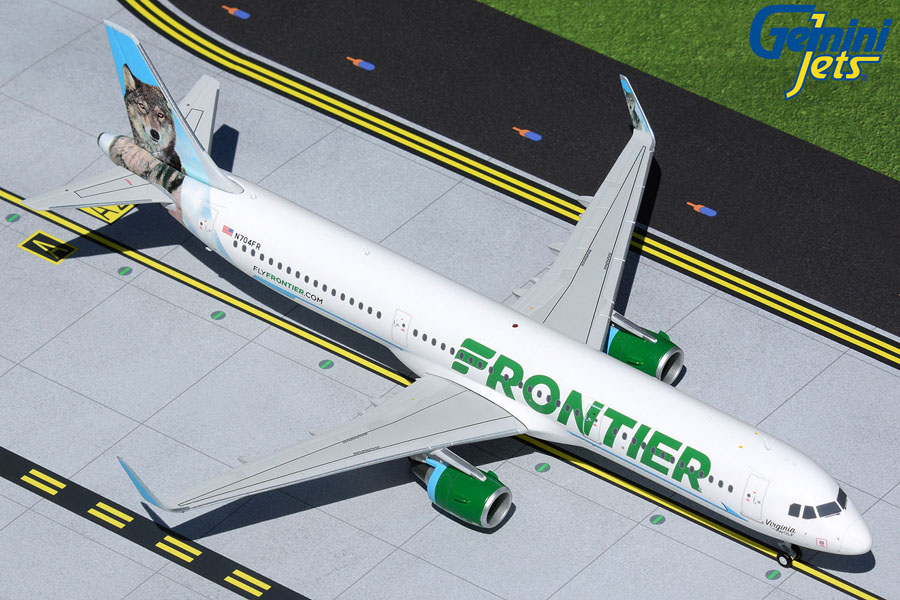 G2FFT973 GEMINI 200 Frontier / フロンティア航空 A321 N704FR Virginia the Wolf  1:200 お取り寄せ