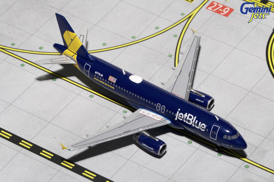 GJ701546 GEMINI JETS JET BLUE / ジェットブルー航空 A320 HONORS OUR VETERANS N775JB 1:400 メーカー完売