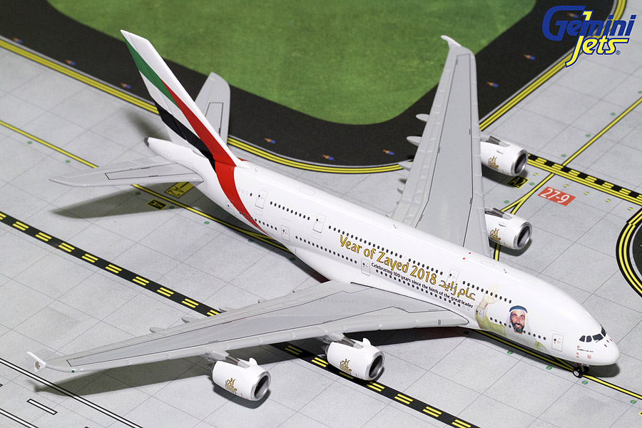 GJUAE1747 GEMINI JETS Emirates / エミレーツ航空 A380 A6-EUZ Sheik Zayed 1:400 完売しました。