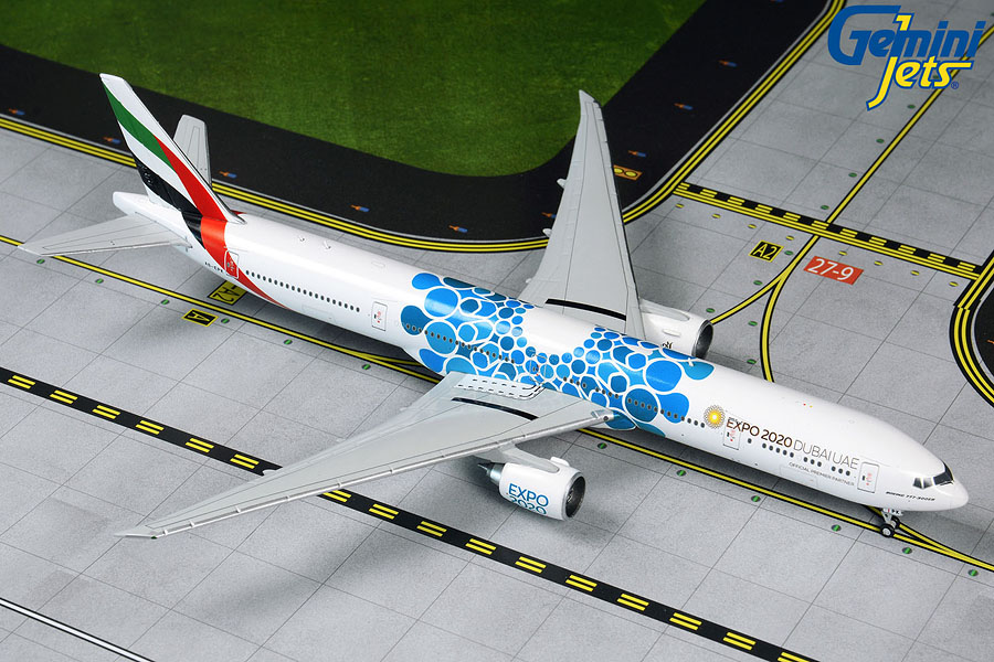 GJUAE1834 GEMINI JETS Emirates / エミレーツ航空 Blue Expo2020 B777-300ER A6-EPK 1:400 完売しました。