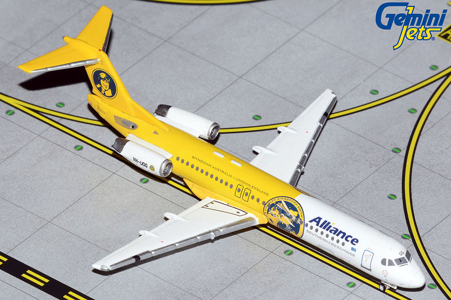 GJUTY1996 GEMINI JETS Alliance Airlines Southern Cross Minor / アライアンスエアライン F-100 VH-UQC 1:400 メーカー完売
