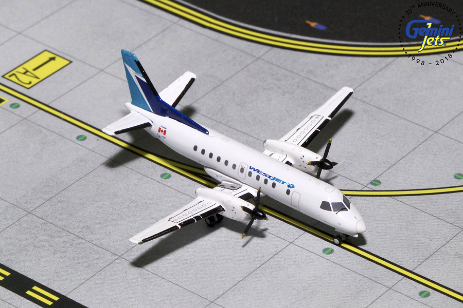 GJWJA1821 GEMINI JETS WEST JET / ウエストジェット航空 SAAB340B C-GPCF 1:400 完売しました。