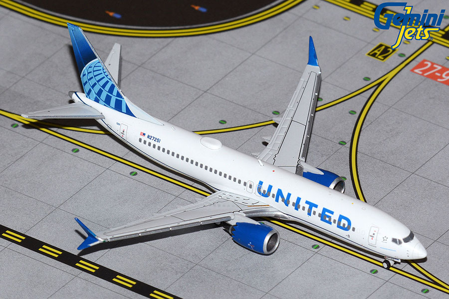 GJUAL2049 GEMINI JETS UNITED B737 MAX8 N27251 1:400 完売しました。