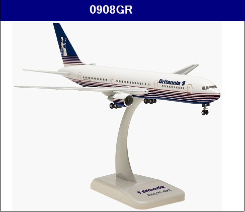 0908GR Hogan BRITANNIA / ブリタニア航空 B767-300ER 1:200 完売しました。