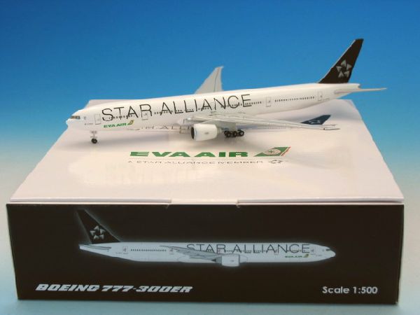 5170 Hogan EVA AIR / エバー航空 エヴァエア 長栄航空 star alliance B777-300ER B-16701 1:500 完売しました。