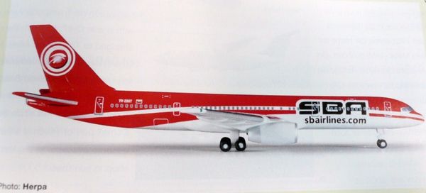 526029 Herpa CLUB MODEL SBA Airlines / SBA航空 (旧名：サンタバーバラ航空) B757-200 YV-288T 1:500 完売しました。