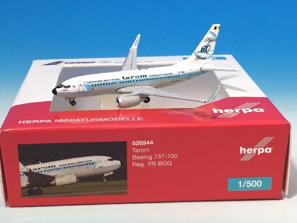 526944 Herpa CLUB MODEL TAROM / タロム B737-700 YR-BGG 1:500 完売しました。