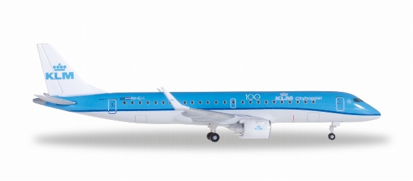 527101-001 Herpa KLM Cityhopper / ＫＬＭオランダ航空 KLMシティホッパー Embraer E190 100jaar 1:500 メーカー完売