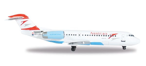 527408 Herpa Austrian / オーストリア航空 F-70 OE-LFP 1:500  完売しました。