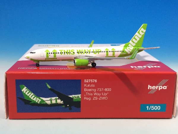 527576 Herpa CLUB MODEL Kulula / クルラ/クララ B737-800W ZS-ZWO 1:500 メーカー完売