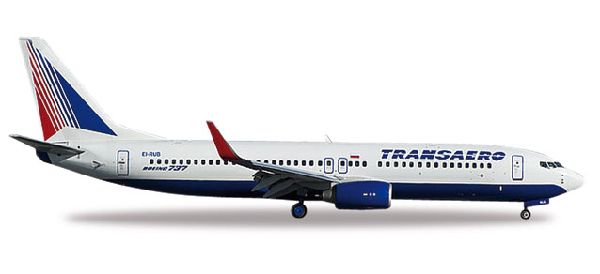 527668 Herpa TRANSAERO AIRLINES / トランスアエロ航空 B737-800 1:500 完売しました。