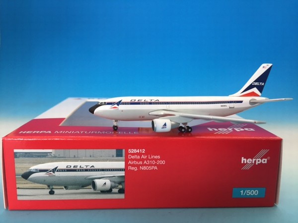 528412 Herpa CLUB MODEL Delta / デルタ航空 o/c A310-200 N805PA 1:500