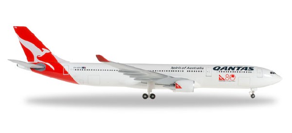 528672 Herpa Qantas / カンタス航空 A330-300 国際線就航80周年塗装 VH-QPA 1:500 完売しました