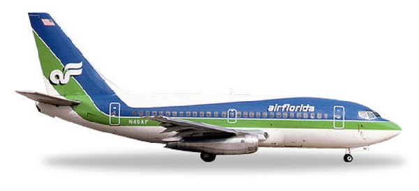 528740 Herpa Air Florida / エア・フロリダ B737-100 N40AF 1:500 完売しました。