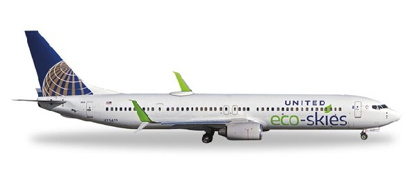 529273 Herpa UNITED / ユナイテッド航空 B737-900W Eco-Skies N75432 1:500 完売しました