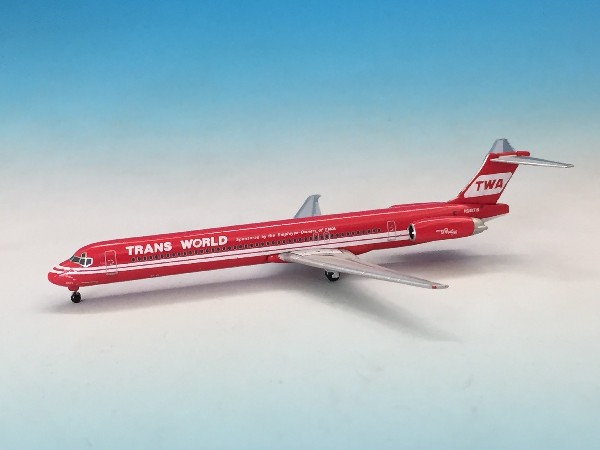 530323 Herpa CLUB MODEL TWA / ＴＷＡ トランス・ワールド航空 MD-83 1:500 メーカー完売