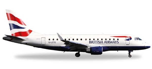 531092 Herpa British Airways / 英国航空 ブリティッシュ・エアウェイズ Embraer E170 G-LCYG Cityflyer 1:500 完売しました。