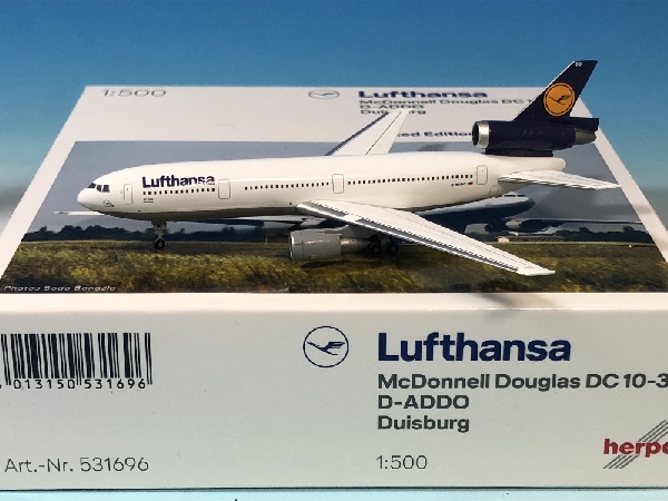 531696 Herpa CLUB MODEL Lufthansa / ルフトハンザドイツ航空 DC-10-30 D-ADDO 1:500 完売しました。