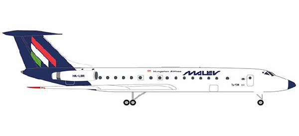 532914 Herpa Malev Hungarian / マレーヴ・ハンガリー航空 マレブ ハンガリー Tu-134 1:500 メーカー完売