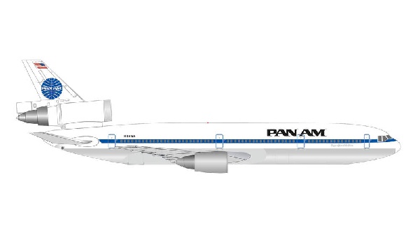 534475 Herpa Pan Am / パンアメリカン航空 パンナム DC-10-30 Glory of the Skies N84NA 1:500 完売しました。