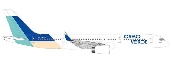 534581 Herpa TACV Cabo Verde Airlines / カーボベルデ航空 B757-200 D4-CCF Praia de Santa Maria 1:500 お取り寄せ