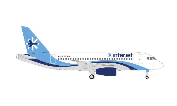 534710 Herpa Interjet / インテルジェット インタージェット SUKHOI_SSJ-100 XA-PPY 1:500 お取り寄せ