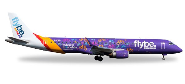 558297 Herpa Flybe Embraer E195 G-FBEJ Welcome to Yorkshire 1:200 完売しました。