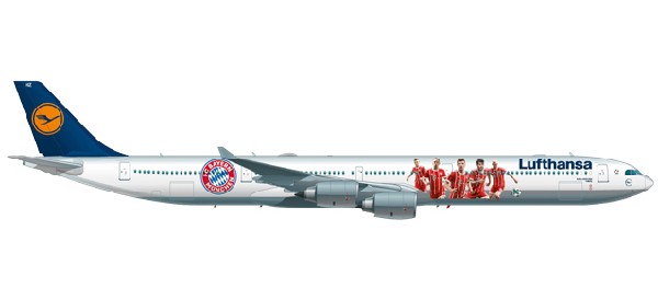 558846 Herpa Lufthansa / ルフトハンザドイツ航空 A340-600 FC Bayern Tour china2017 1:200 完売しました。