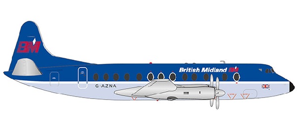 559591 Herpa BRITISH MIDLAND BMI / ブリティッシュ・ミッドランド航空 VISCOUNT800 1:200 完売しました。