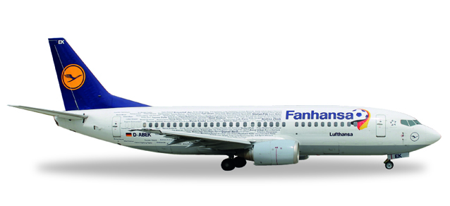 562546 Herpa Lufthansa FANHANSA / ルフトハンザドイツ航空 B737-300 D-ABEK 1:400 完売しました。