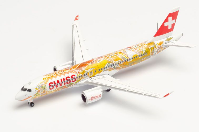 562713 Herpa SWISS / スイス航空 Fete des Vignerons A220-300 HB-JCA 1:400 メーカー完売