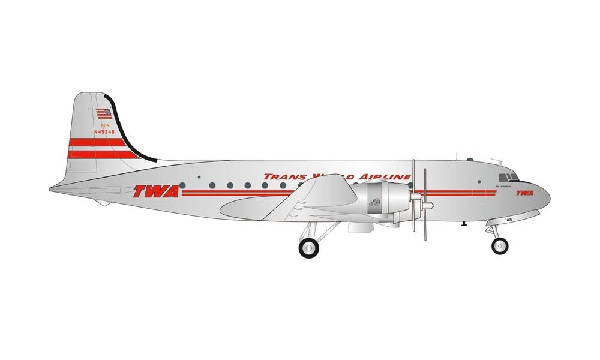 571074 Herpa TWA / トランス・ワールド航空 DC-4 N45346 1:200 完売しました。