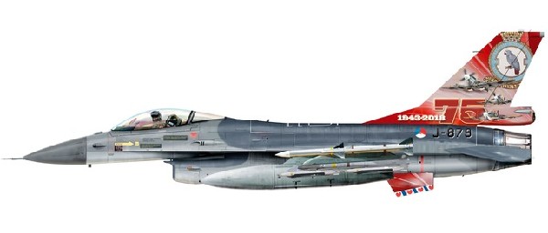 580403 Herpa オランダ空軍 F-16A 75th Ann J-879 1:72 お取り寄せ