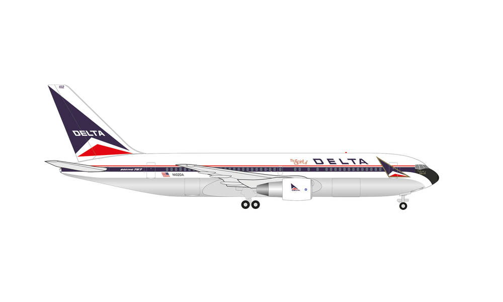 536431 Herpa Delta Air Lines / デルタ航空 B767-200 “Spirit of Delta” N102DA 1:500 メーカー完売