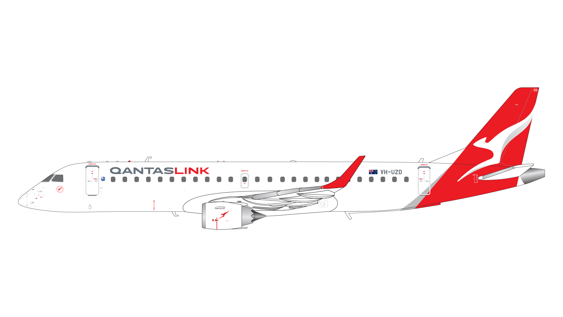 G2QFA1100 GEMINI 200 QantasLink / カンタスリンク E190AR VH-UZD 1:200 完売しました。 GEMINI JETS 1:200 QantasLink / カンタスリンク E190 亜鉛ダイキャスト製