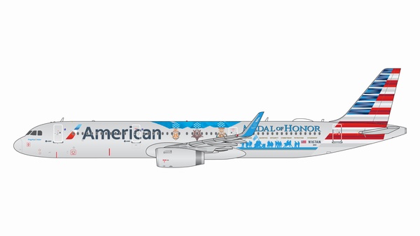 GJAAL2139 GEMINI JETS American Airlines A321S Flagship Valor / Medal of Honor N167AN 1:400 完売しました。 GEMINI JETS 1:400 American Airlines / アメリカン航空 A321 亜鉛ダイキャスト製