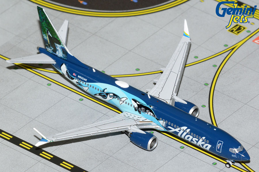 GJASA2078 GEMINI JETS Alaska Airlines B737 MAX 9 West Coast Wonders (orcas) N932AK 1:400 完売しました。