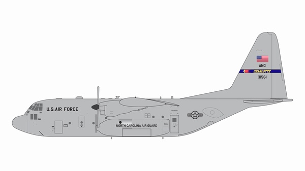 G2AFO1153 GEMINI 200 U.S. Air Force C-130H 93-1561 North Carolina ANG 1:200 完売しました。 GEMINI JETS 1:200 USAF U.S. Air Force / アメリカ空軍 C-130 ハーキュリーズ 亜鉛ダイキャスト製