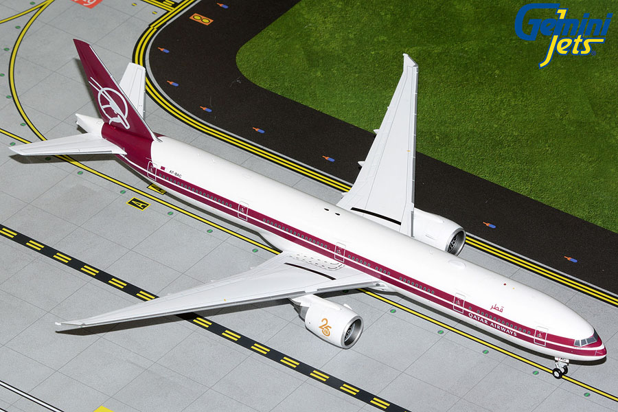 G2QTR1145 GEMINI 200 Qatar Airways B777-300ER A7-BAC 25th Anniversary retro livery 1:200 お取り寄せ