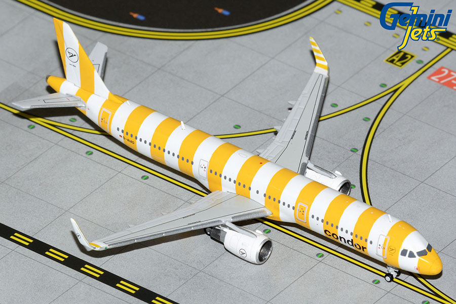 GJCFG2149 GEMINI JETS Condor / コンドル航空 A321 New livery: sunshine/yellow stripes D-AIAD 1:400 完売しました。