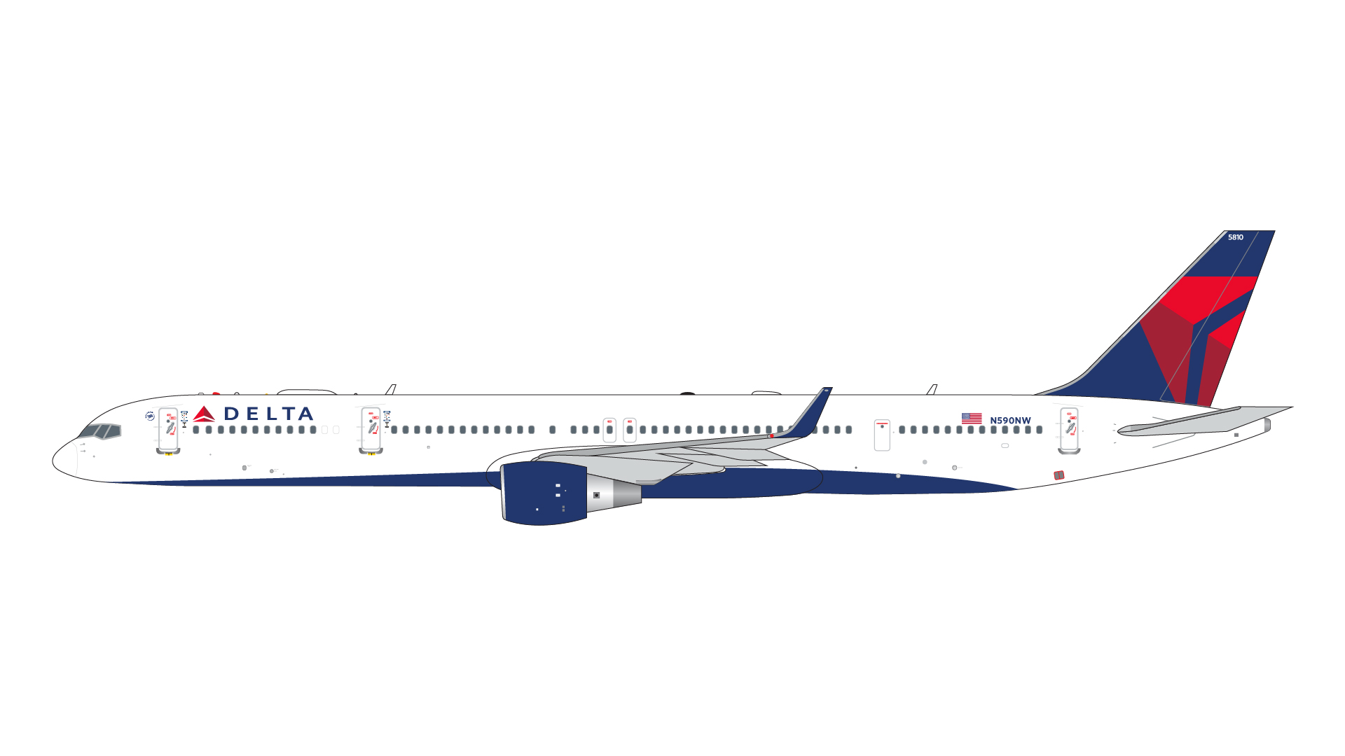 GJDAL2098 GEMINI JETS Delta Air Lines / デルタ航空 B757-300W N590NW 1:400 完売しました。 GEMINI JETS 1:400 Delta Air Lines / デルタ航空 757-300 亜鉛ダイキャスト製