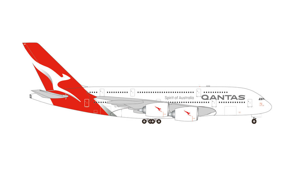 531795-001 Herpa Qantas Airways / カンタス航空 A380 Hudson Fysh VH-OQB 1:500 完売しました。