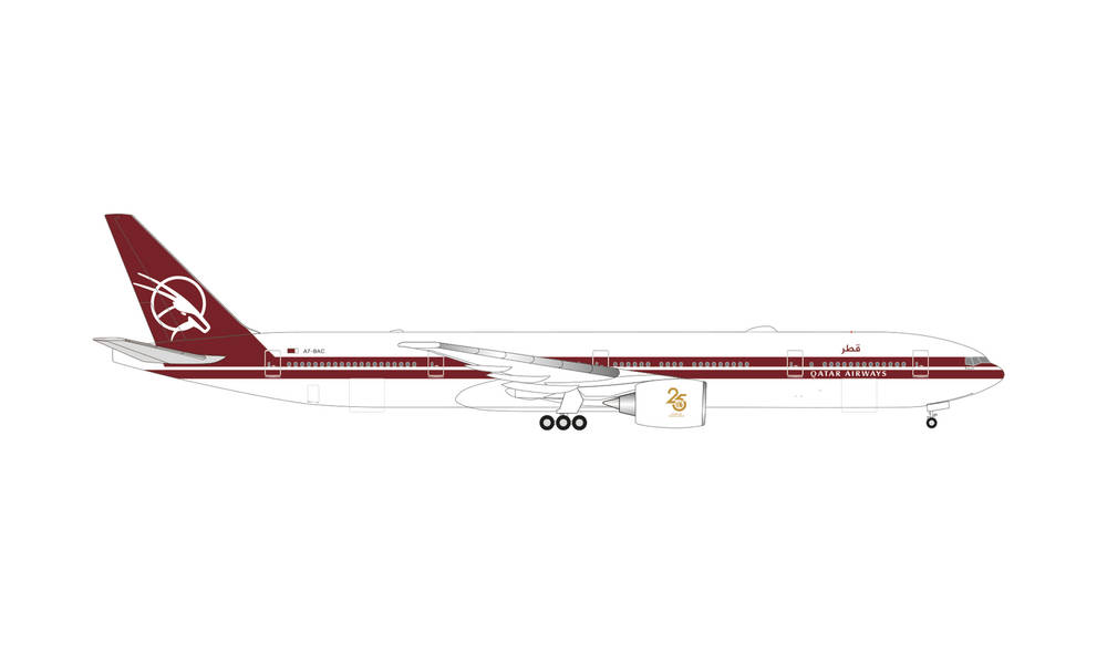 536561 Herpa Qatar Airways / カタール航空 B777-300ER 25 Years of Excellence A7-BAC 1:500 完売しました。