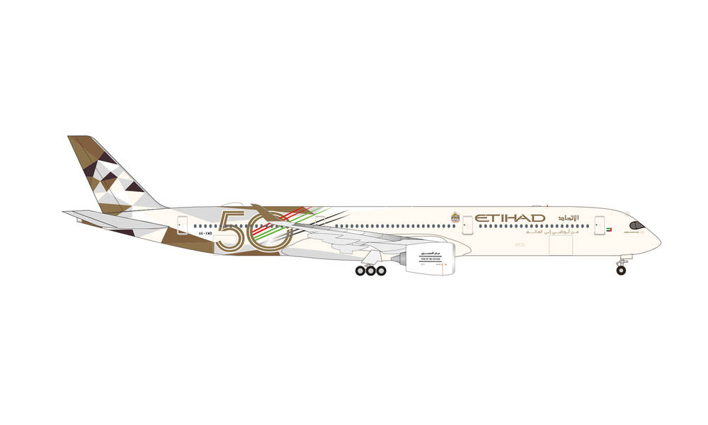 536622 Herpa Etihad / エティハド航空 A350-1000 Year of the 50th A6-XWB 1:500 完売しました。