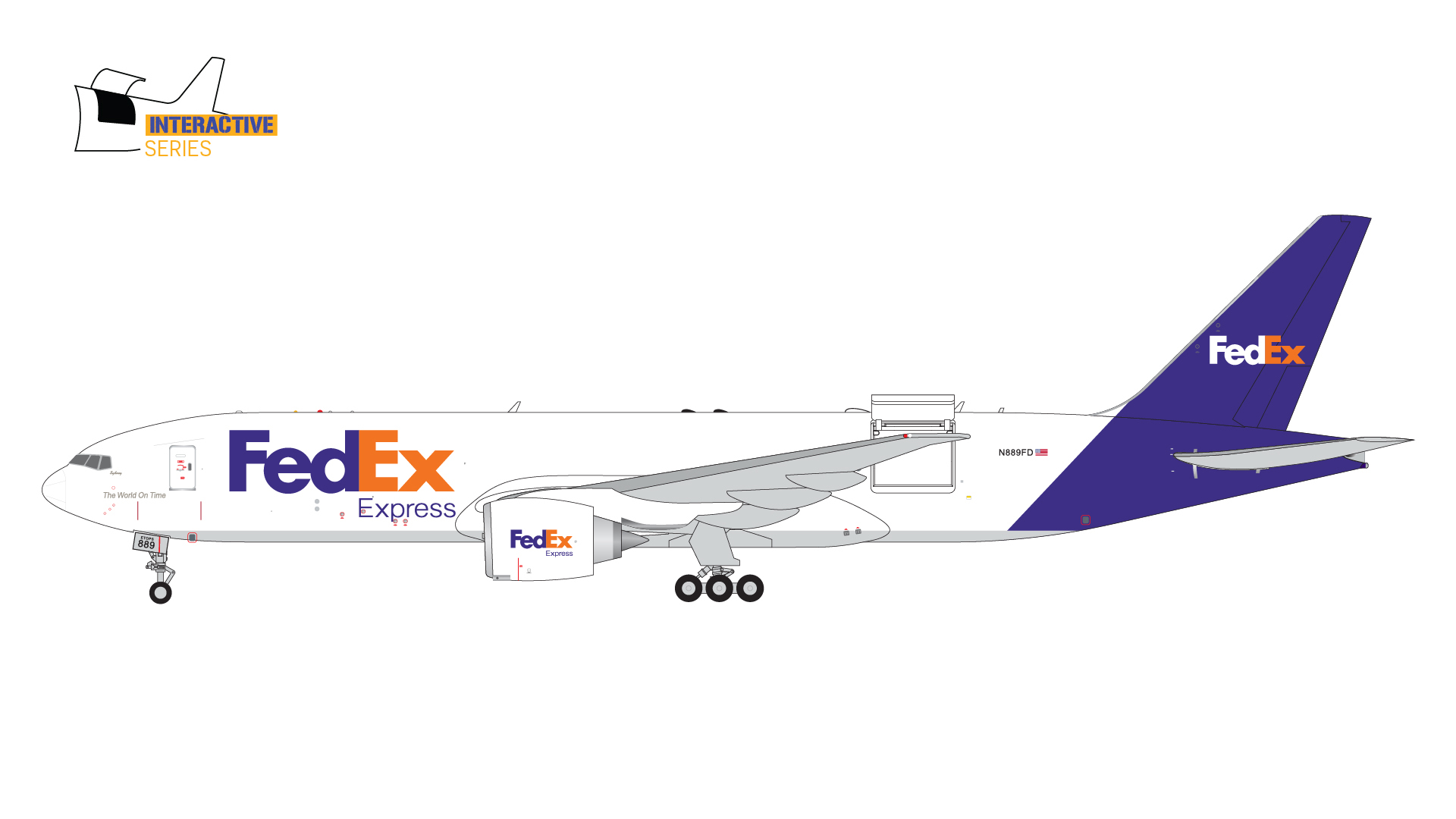 GJFDX2140 GEMINI JETS FedEx Express / フェデックス B777-200LRF Interactive Series N889FD 1:400 完売しました。